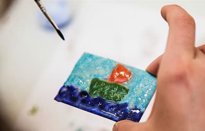 Мастер-класс по росписи картины в технике «горячая эмаль»