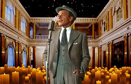 Фрэнк Синатра при свечах в усадьбе